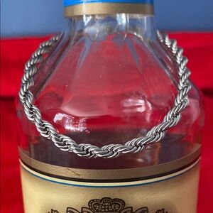 New Silver Twisted Rope Chain Necklace